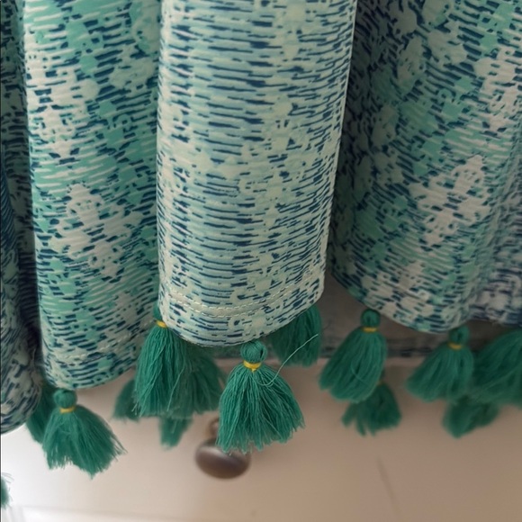 Cabana Life Teal and Yellow Swim Coverup size M/L - Picture 3 of 7